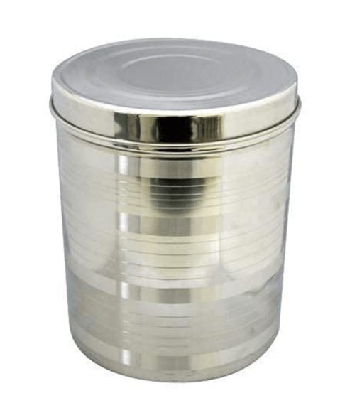 Stainless Steel Heavy Duty Round Dabba Canister Container for Food | Dough | Liquid (4ltr) - Image 2